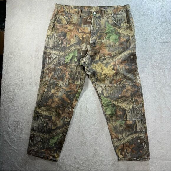 Wrangler Camo Double Knee Hunting Outdoor Pants Made‎ In USA Vtg Men’s 42x30 - Picture 1 of 7